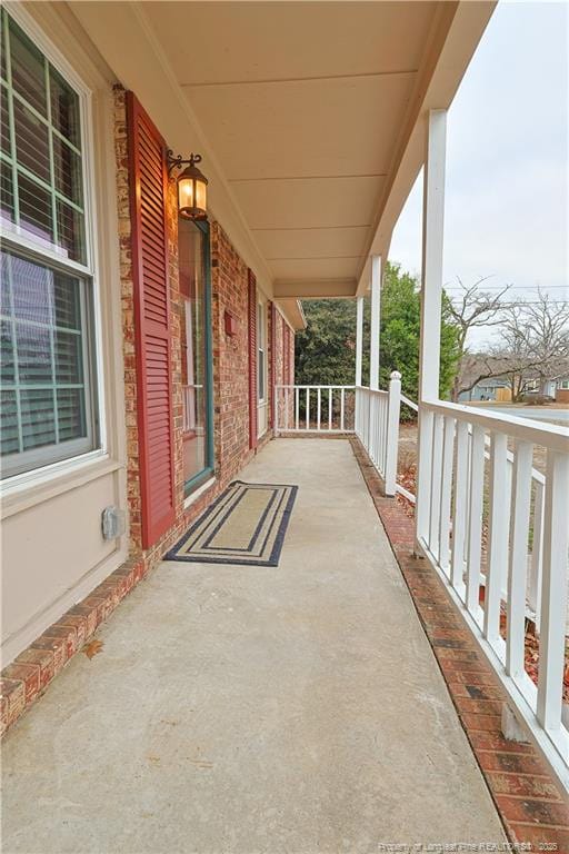 view of patio featuring covered porch