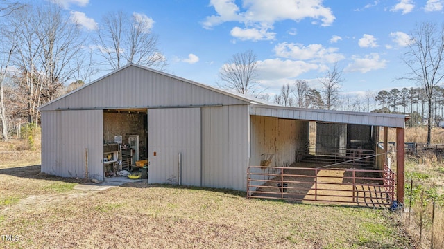 view of outbuilding featuring an exterior structure and an outdoor structure