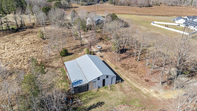 aerial view featuring a rural view