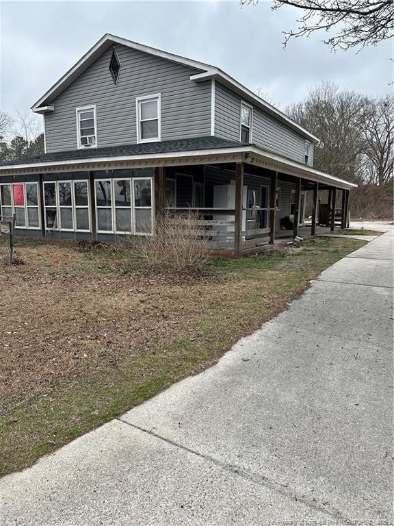 view of front of home with a porch