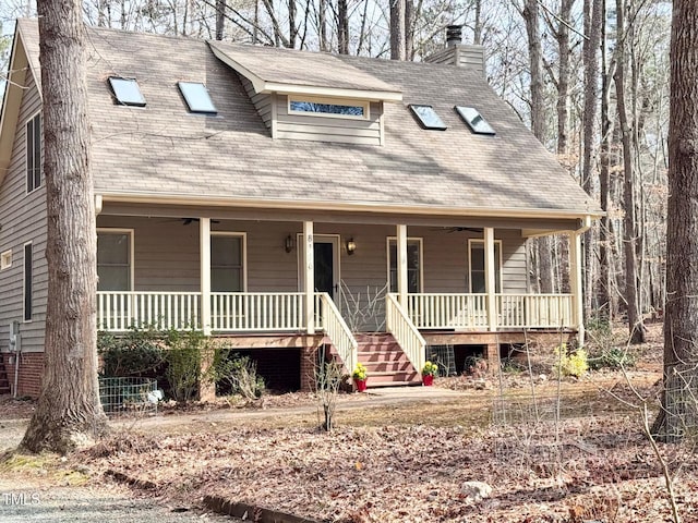 view of front of home featuring a porch