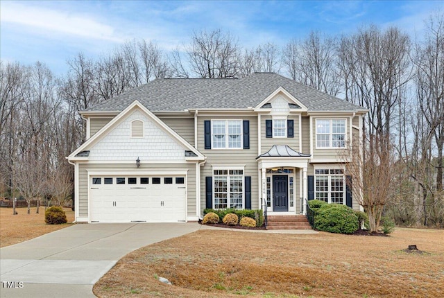 view of front of house featuring a garage