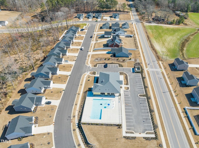 bird's eye view featuring a residential view