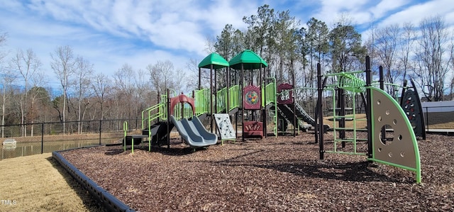 community playground with fence