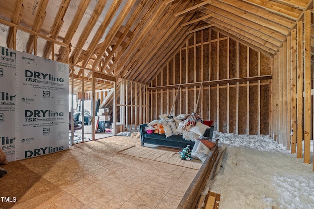 view of attic