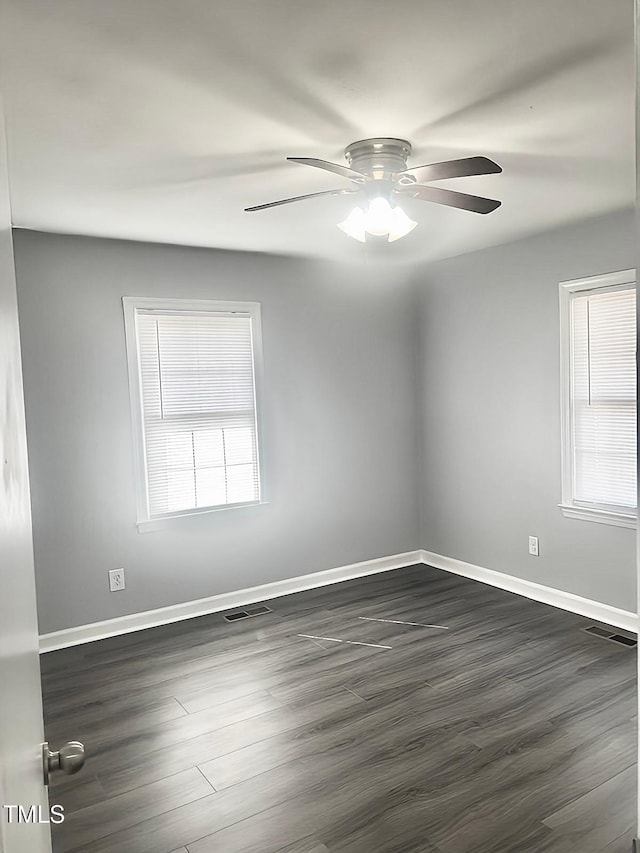 207 Faison Ave, Fayetteville, NC 28304 - spare room with plenty of natural light, baseboards, visible vents, and ceiling fan