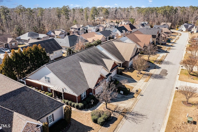 drone / aerial view with a residential view