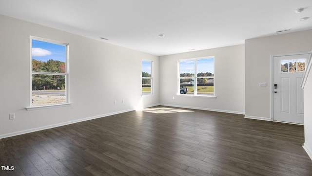 interior space featuring dark hardwood / wood-style flooring