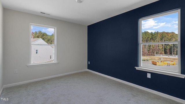 view of carpeted empty room