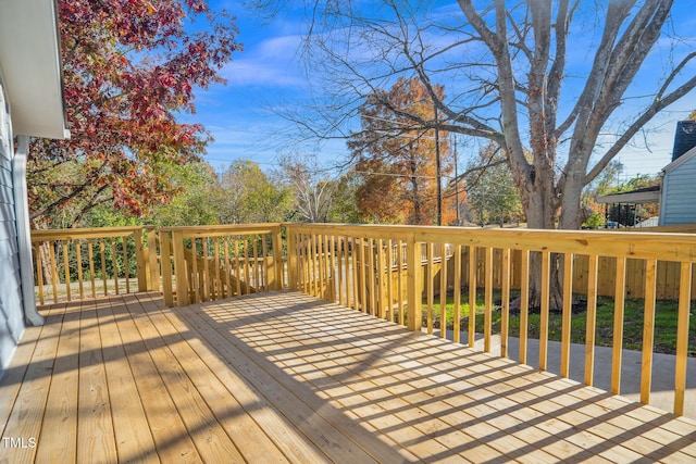 view of wooden terrace