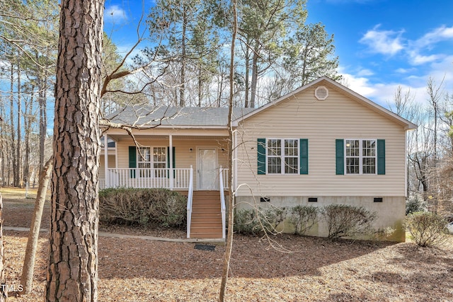 view of front of house with covered porch