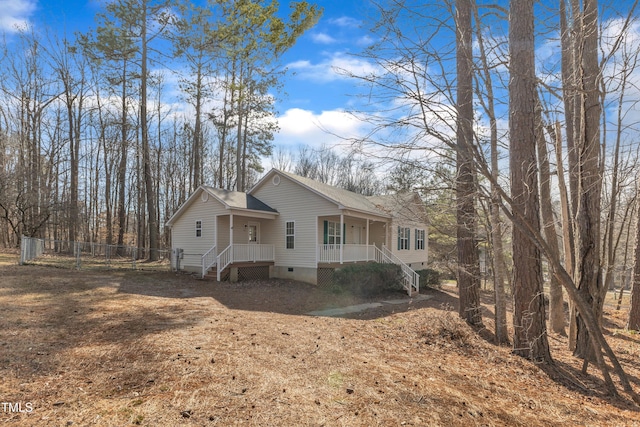 view of front of house with a porch