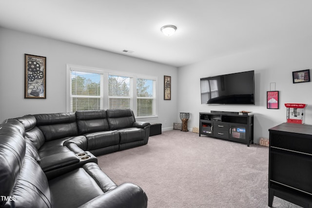 view of carpeted living room