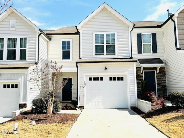 view of front of home featuring a garage