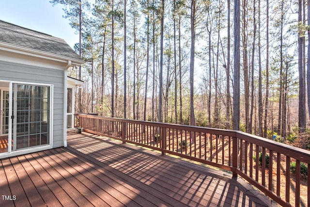 view of wooden deck