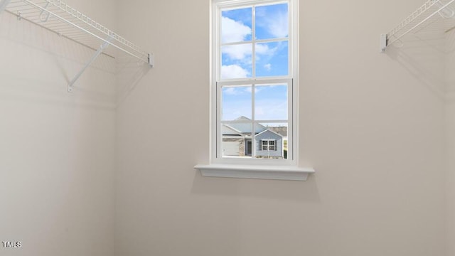 view of walk in closet