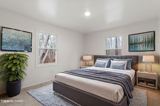 view of carpeted bedroom