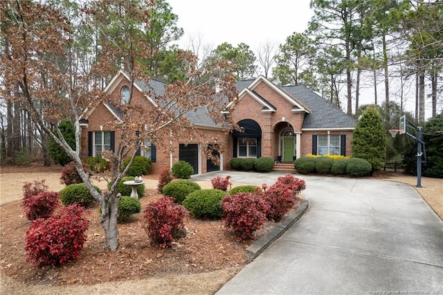 view of property featuring a garage