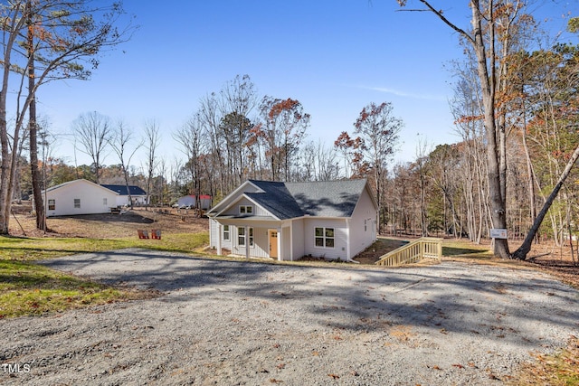 view of front of property with covered porch