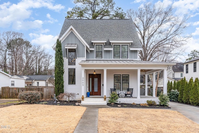 view of front of house with covered porch