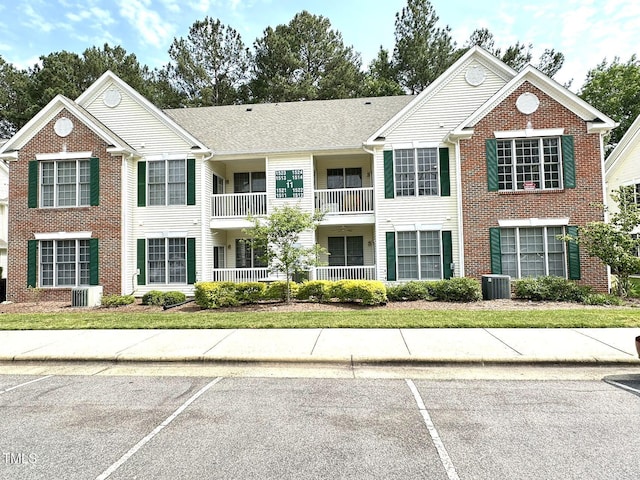 view of property featuring central air condition unit