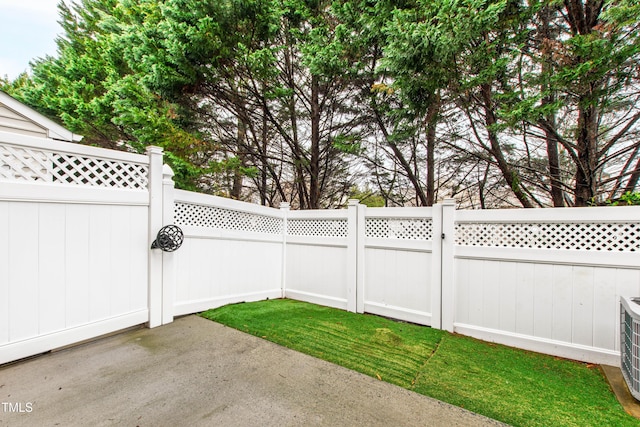 view of yard featuring a patio area