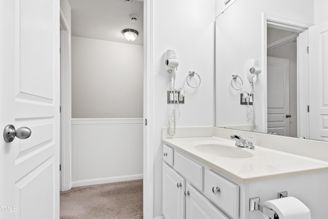 bathroom featuring vanity