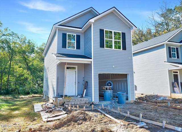 view of front of home featuring a garage