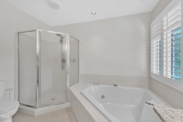 100 Windvale Ct, Cary, NC 27518 - full bathroom featuring a stall shower, a tub with jets, and tile patterned floors