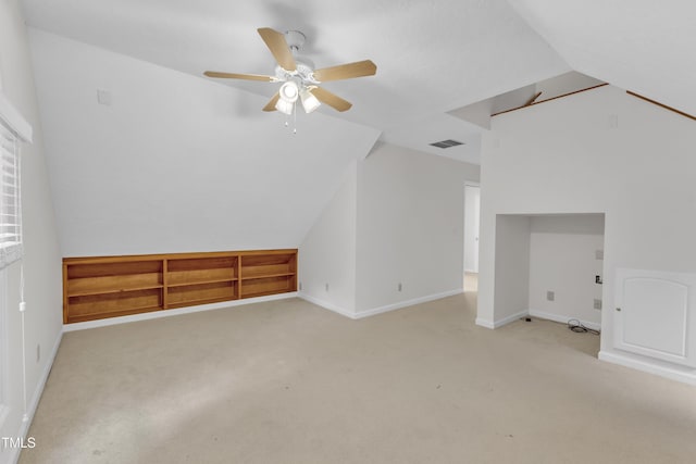 100 Windvale Ct, Cary, NC 27518 - bonus room featuring lofted ceiling, a ceiling fan, and light colored carpet
