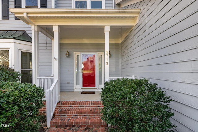 view of doorway to property