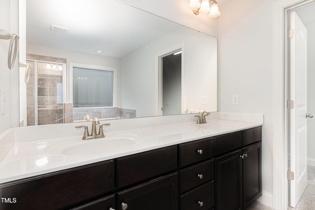 bathroom with vanity