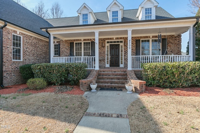 view of front of home with a porch