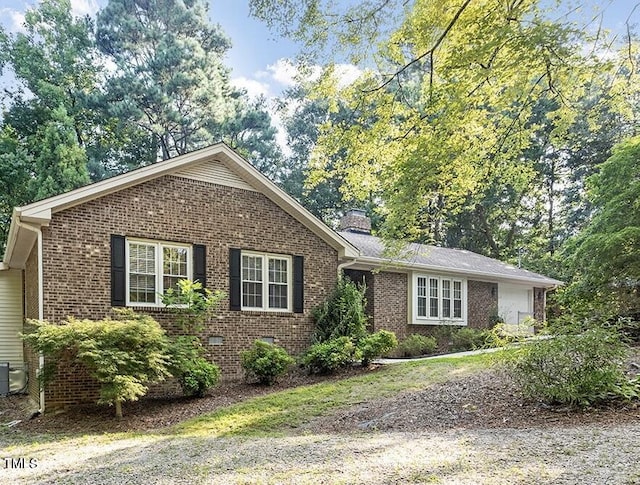 single story home with central air condition unit