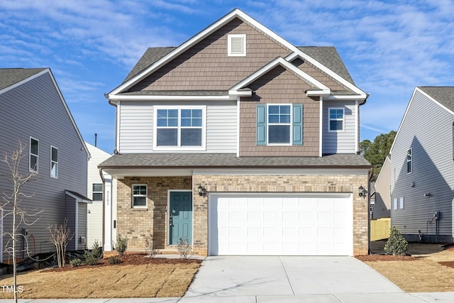 craftsman-style home featuring a garage