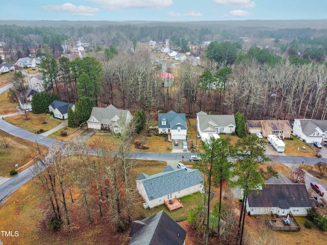 drone / aerial view with a residential view