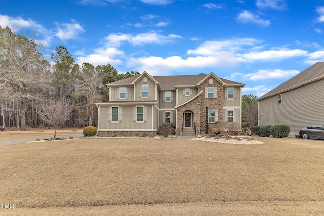 6509 Sunset Manor Dr, Wake Forest, NC 27587 - view of front facade featuring a front lawn