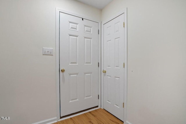 interior space with light wood-type flooring