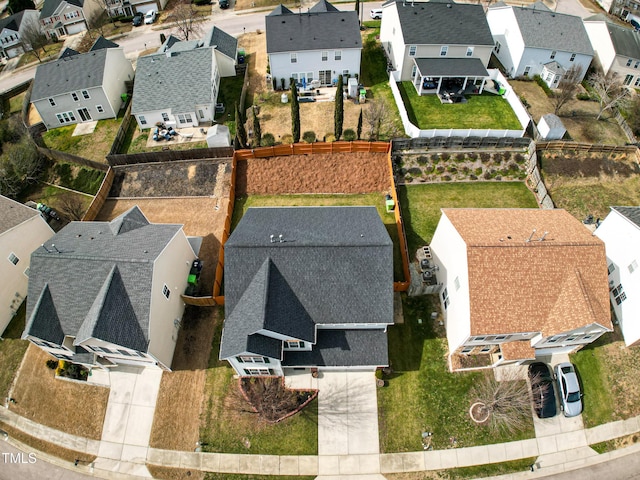 drone / aerial view with a residential view