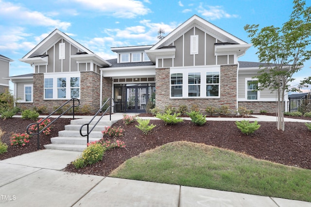 view of front of property with french doors