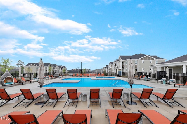 view of pool with a patio area