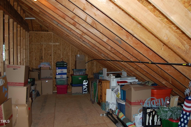 view of attic