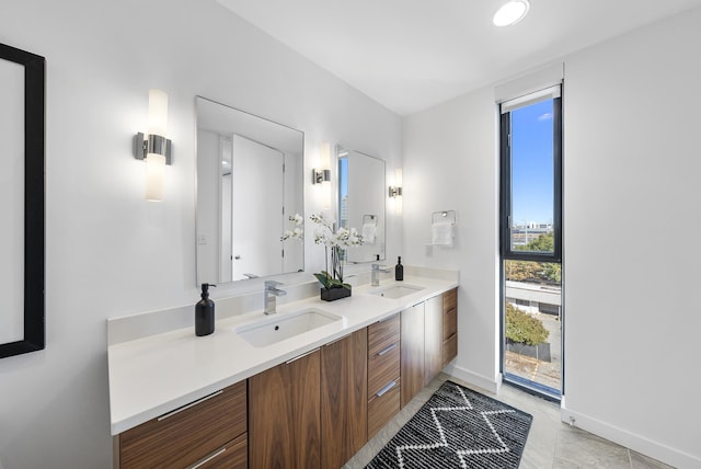 bathroom with vanity