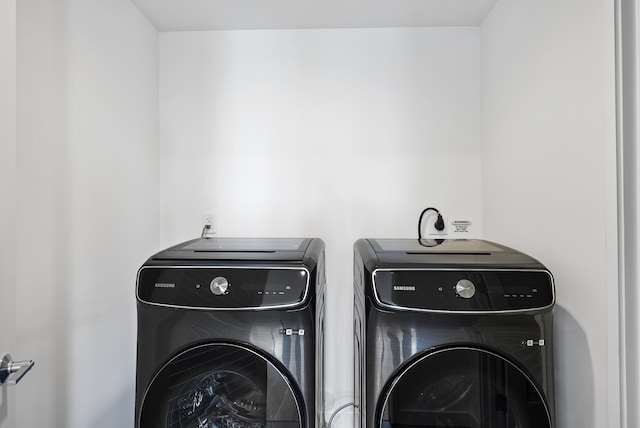 laundry area featuring separate washer and dryer