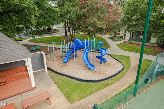 view of community jungle gym