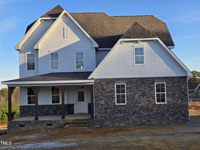 view of front facade featuring a porch