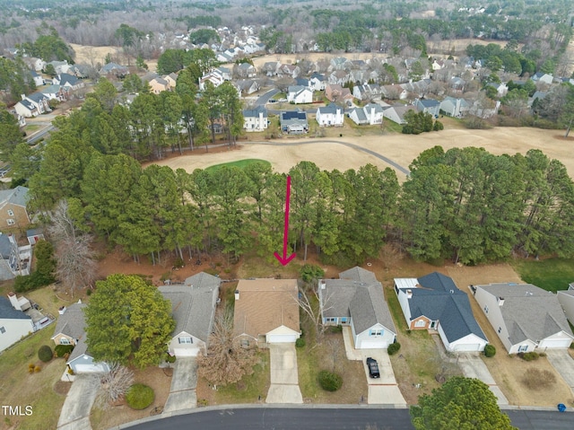 birds eye view of property featuring a residential view