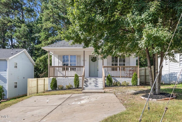 bungalow with covered porch