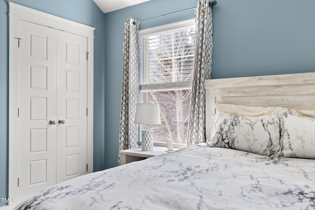 bedroom featuring a closet