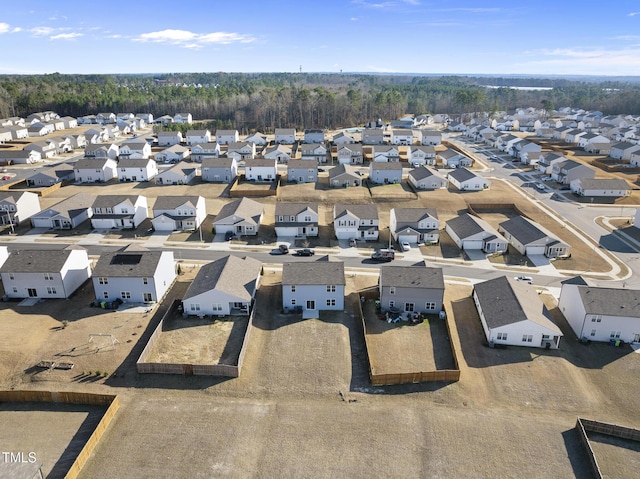 drone / aerial view with a residential view